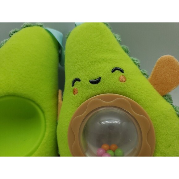 Skip Hop Green AVOCADO Hanging Rattle 5" Plush Stuffed Baby Stroller Toy 2017 - Picture 3 of 9